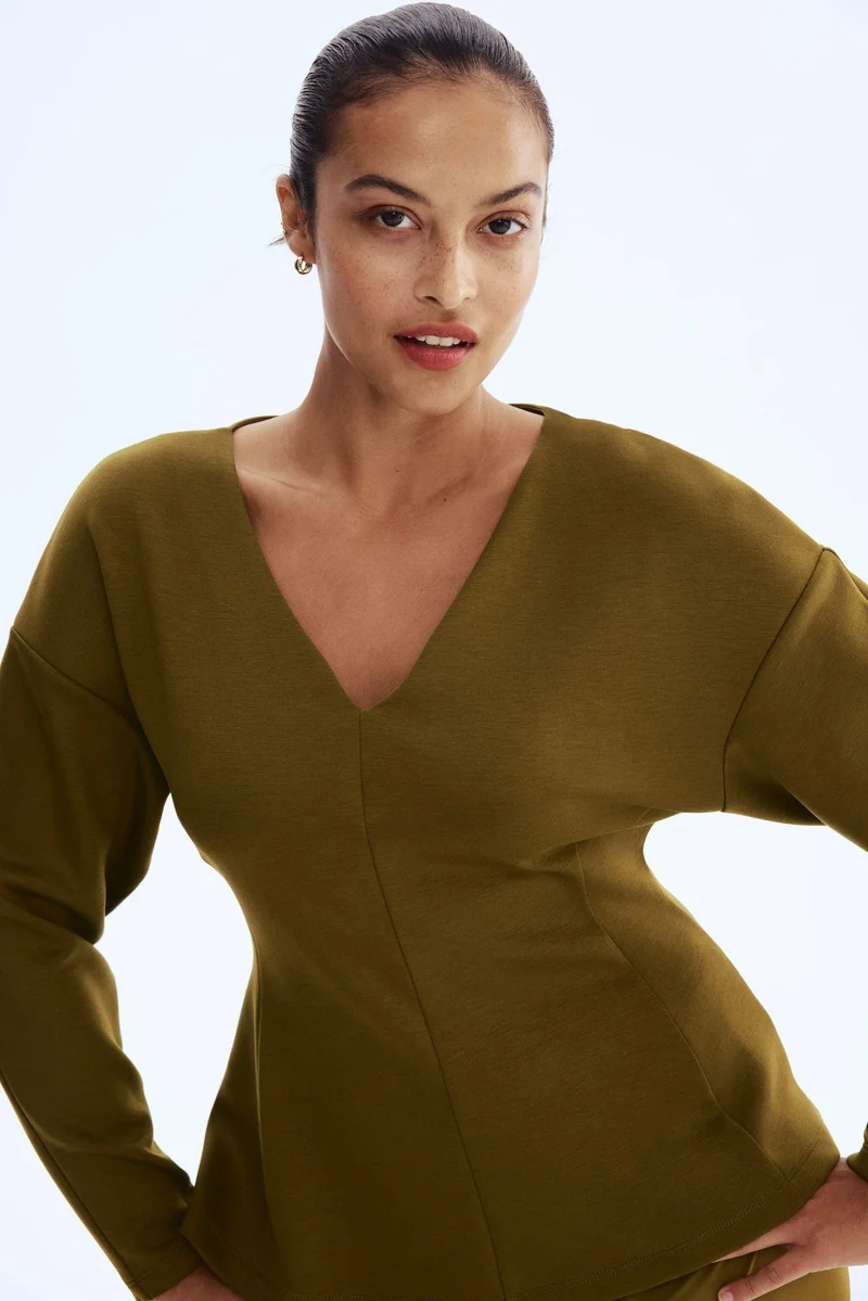 H&M Waisted scuba top